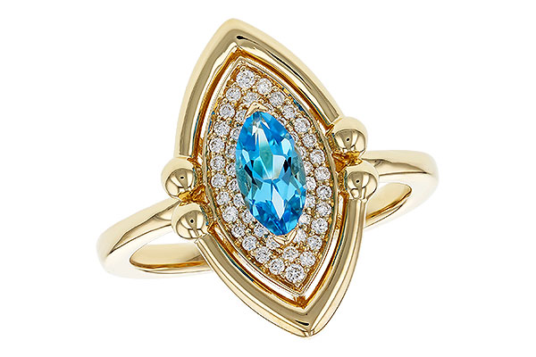 K329-27109: LDS RG .54 BLUE TOPAZ .70 TGW (8x4MM BT)