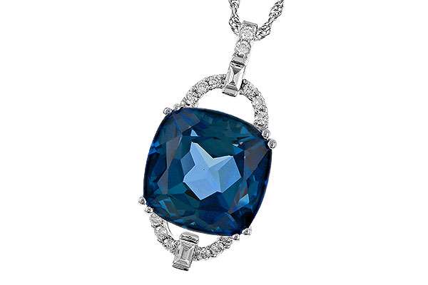 L329-19872: NECK 9.00 LONDON BLUE TOPAZ 9.20 TGW (12MM LBT)
