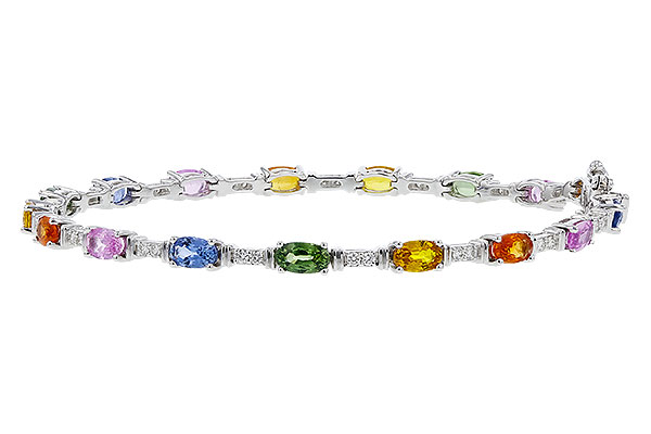 L329-20800: BRACELET 4.76 MULTI-COLOR SAPPH 5.08 TGW (7")