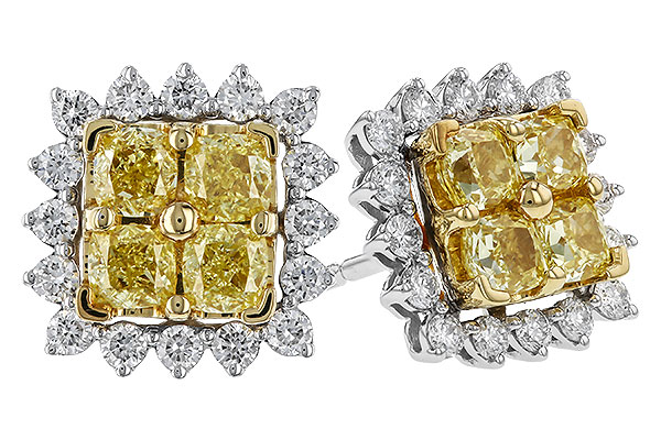 L329-22581: EARR 1.04 FANCY YELLOW DIAMONDS 1.44 TW