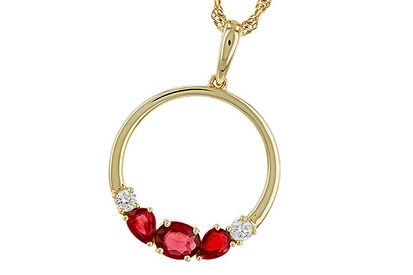 L329-22609: NECKLACE .79 RUBY .89 TGW