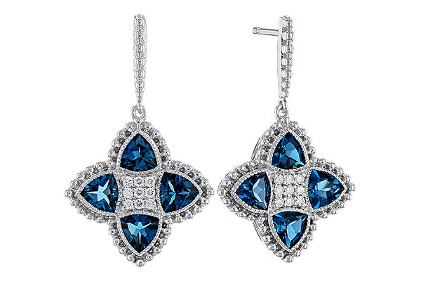 L329-23463: EARRINGS 1.73 LONDON BLUE TOPAZ 1.82 TGW