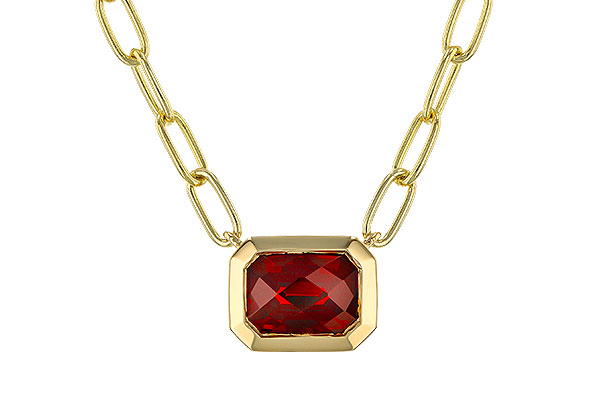 L329-24427: NECKLACE 1.45 GARNET (18")