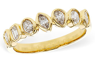 L329-25354: LDS DIA WED RG .62 TW FANCY CUT DIAS