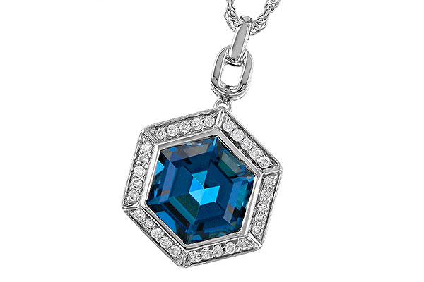 M329-20772: NECK 3.40 LONDON BLUE TOPAZ 3.55 TGW (9MM LBT)
