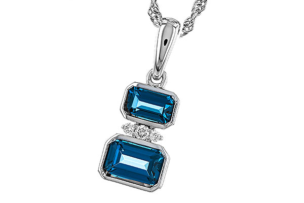 M329-20781: NECK .95 TW LONDON BLUE TOPAZ .98 TGW