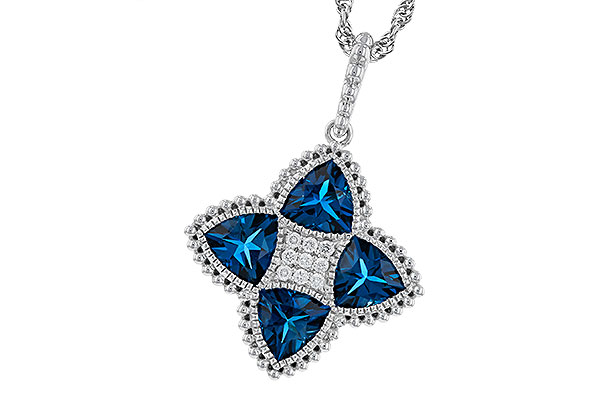 M329-23463: NECKLACE 2.79 LONDON BLUE TOPAZ 2.85 TGW