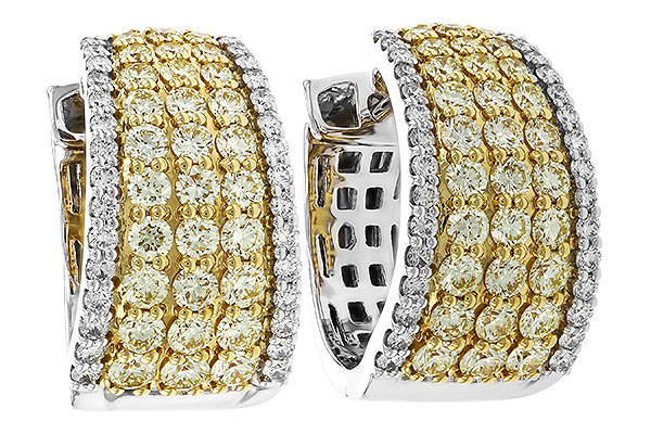 M329-23527: EARRINGS 1.52 YELLOW DIAS 1.96 TW