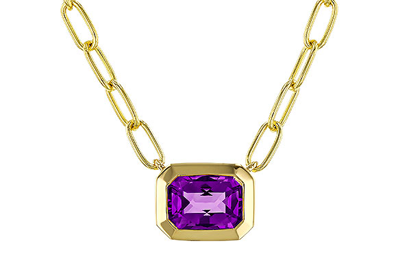 M329-24436: NECKLACE .82 AMETHYST (18")