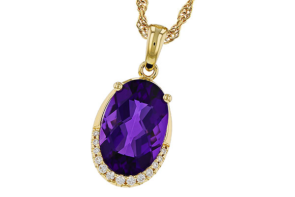 M329-27090: NECKLACE 2.70 AMETHYST 2.76 TGW (12x8MM OV)