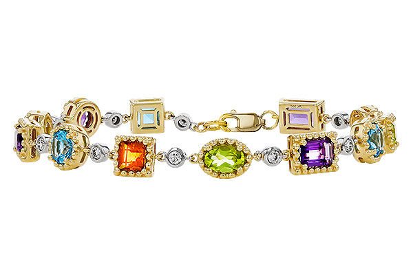 M329-27127: BRACELET 4.63 SEMI-PREC (AMY,BT,CIT,PER) 5.05 TGW